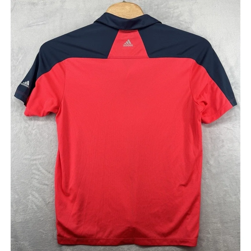 Adidas Climacool Polo Shirt North Stone CC Red Blue Men's Size L